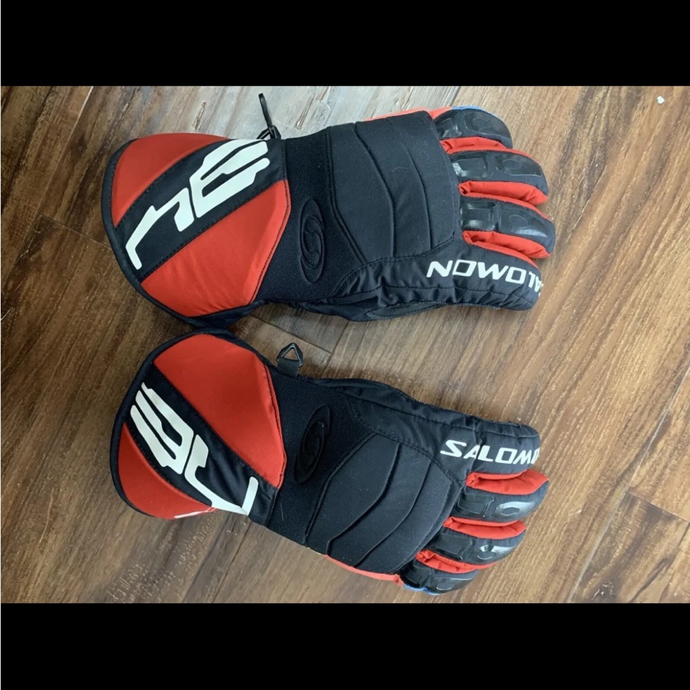 Youth BOYS SALOMON Clima Dry Multicolored Winter Gloves😍 Great Condition!